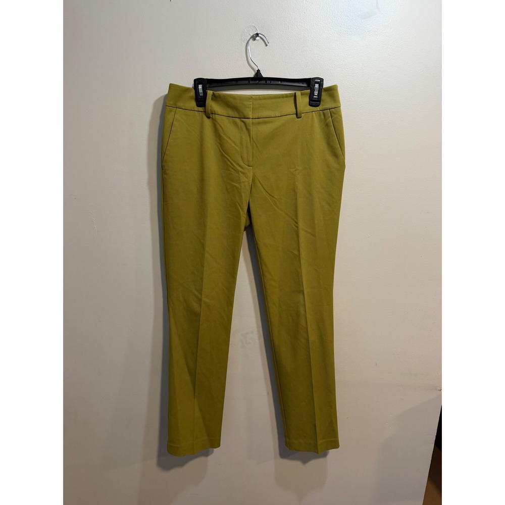 Ann Taylor Factory Modern Fit Trousers Olive Green Straight Leg Pants Size 4